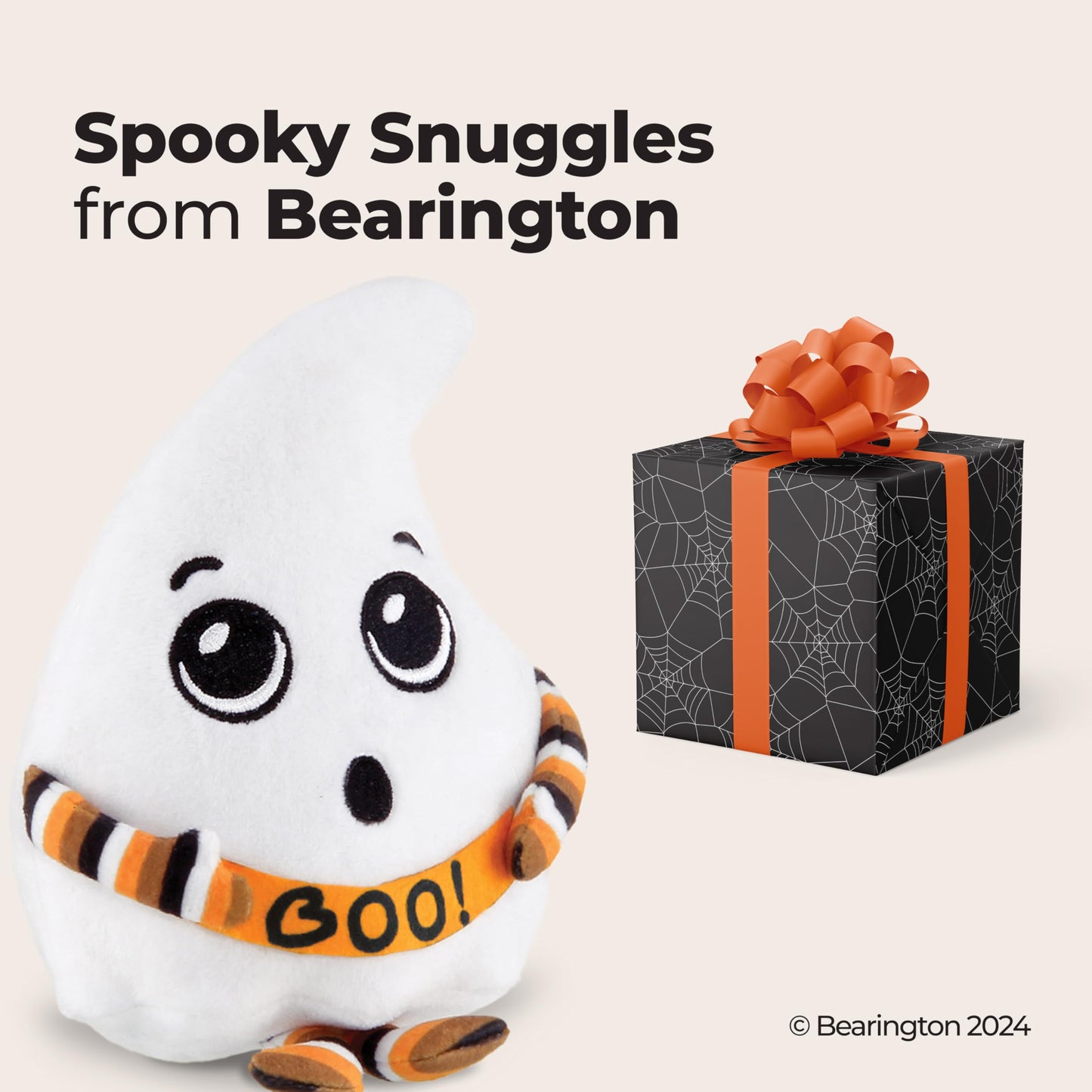 Bearington Spirit Halloween Plushies, 7 Inch Ghost Stuffed Animal Boo Plush