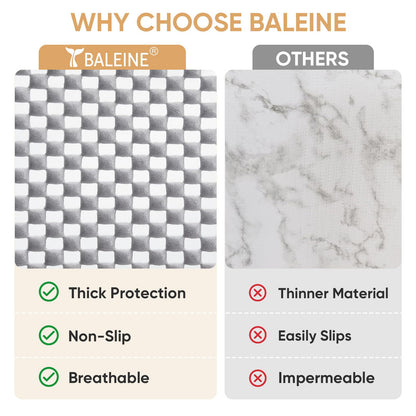 BALEINE Cabinet Liner, Drawer and Shelf Liner for Kitchen Cabinets Non-Adhesive, Non-Slip Protect Desks, Cupboard, Drawers, Shelves, Tableware (12 in x 20 Ft, Gray)
