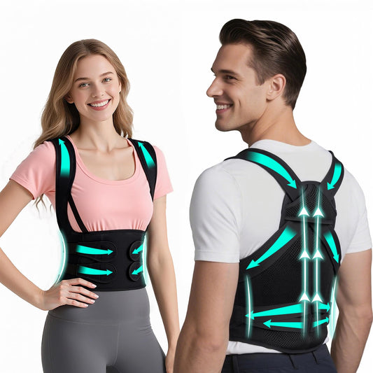 Back Brace Posture Corrector for Women and Men Comfy Shoulder Straightener, Pain Relief: Upper/Lower Back, Support for Scoliosis, Hunchback, Thoracic Spine Upgraded Breathable Full Back Support Small