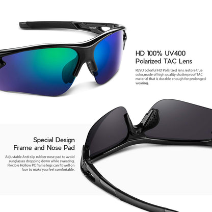 BEACOOL Polarized Sports Sunglasses for Men Women Youth Baseball Fishing Cycling Running Golf Motorcycle Tac Glasses UV400