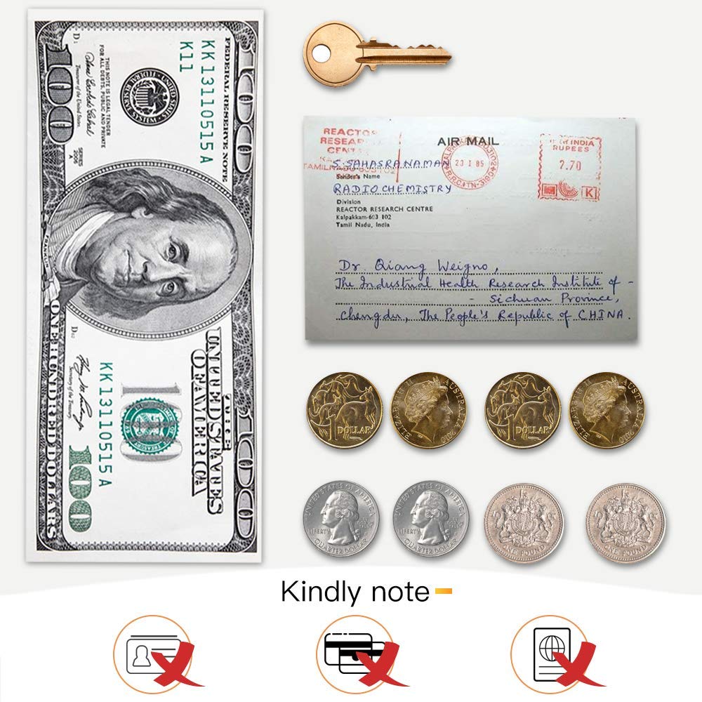 AGPTEK Travel Money Belt, Hidden Money Pouch, Anti-Theft Security Waist Wallet, Secret Compartment Money Hideaway for Business Trip Jogging Outdoor Working, Gift for Fathers Dad Men Boyfriend, Black