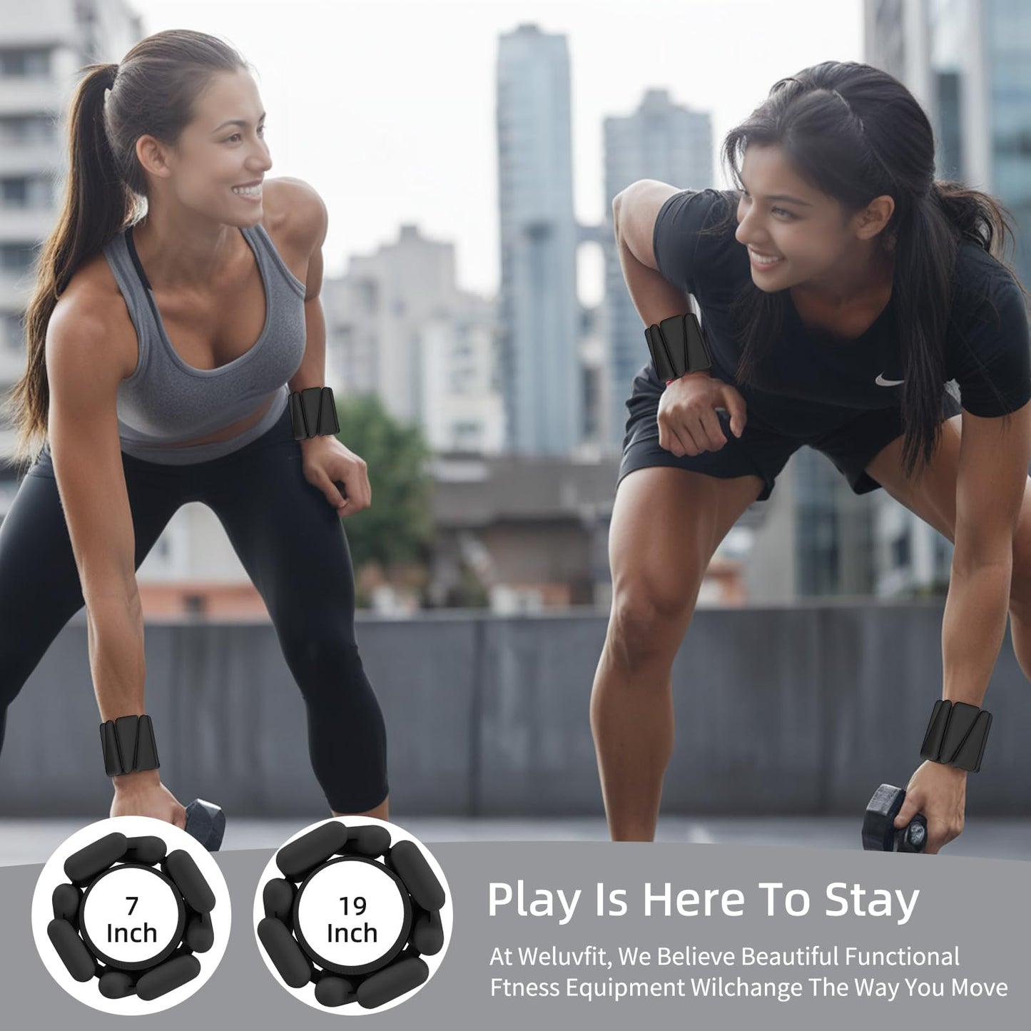 Adjustable Wearable Pilates Wrist & Ankle Weights For Women & Men | Arm & Leg Weights Silicone Wrist Bangles For Home Gym Workout, Travel, Yoga, Barre, Strength Training-Set Of 2 Weights (1lb Each)