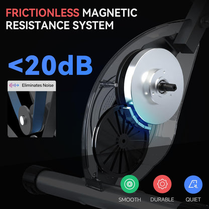 70% Pre-Assembled Exercise Bike for Small Apartments, Foldable Stationary Bikes for Home, Indoor Portable Cycling Bike with 16-Level Magnetic Resistance, 260LBS Capacity, 5.5 LBS Flywheel, for Small Space Workout 816