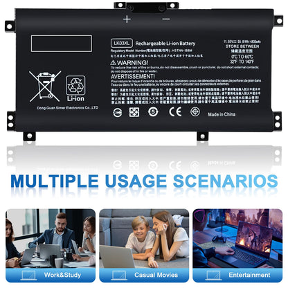 IEFUU LK03XL Battery Compatible with HP Envy X360 Convertible Notebook 15m-cn0xxx 15m-cn0012dx 17m-ae0xx 15m-bp 17-ae1xx 15-bq2xx 17t-ce 15m-cn0011dx 15m-bp112dx LKO3XL 916814-855 L09281-855