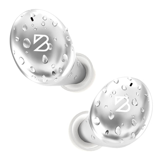 Back Bay Audio Tempo 30 Wireless Earbuds for Small Ears - Award-Winning Sound, Sweatproof Bluetooth Earbuds, Comfortable Ear Buds for Women, Silver Earphones Small Ear Canals, Long Battery Headphones