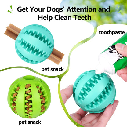 Bojafa Treat-Dispensing Dog Toys: Durable Rubber Puppy Toys for Boredom - Dog Treat Balls for Small & Medium Breed Indoor Play (2pack)