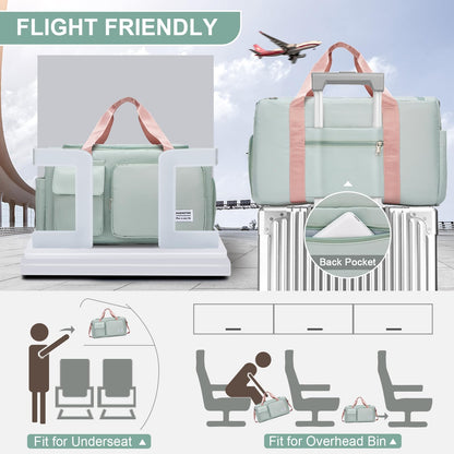 BEULPTN Bag&Toiletry Bag, 05#Green, Gym Bag & Toiletry Bag