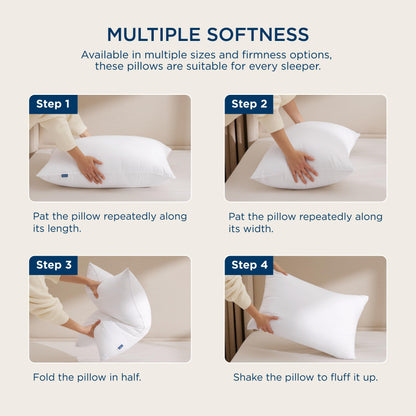Bedsure Medium Firm Bed Pillows for Sleeping Standard Size, Set of 2, Standard Pillows 2 Pack Hotel Quality Premium Down Alternative for Medium Supportive Filling for Side, Back Sleepers