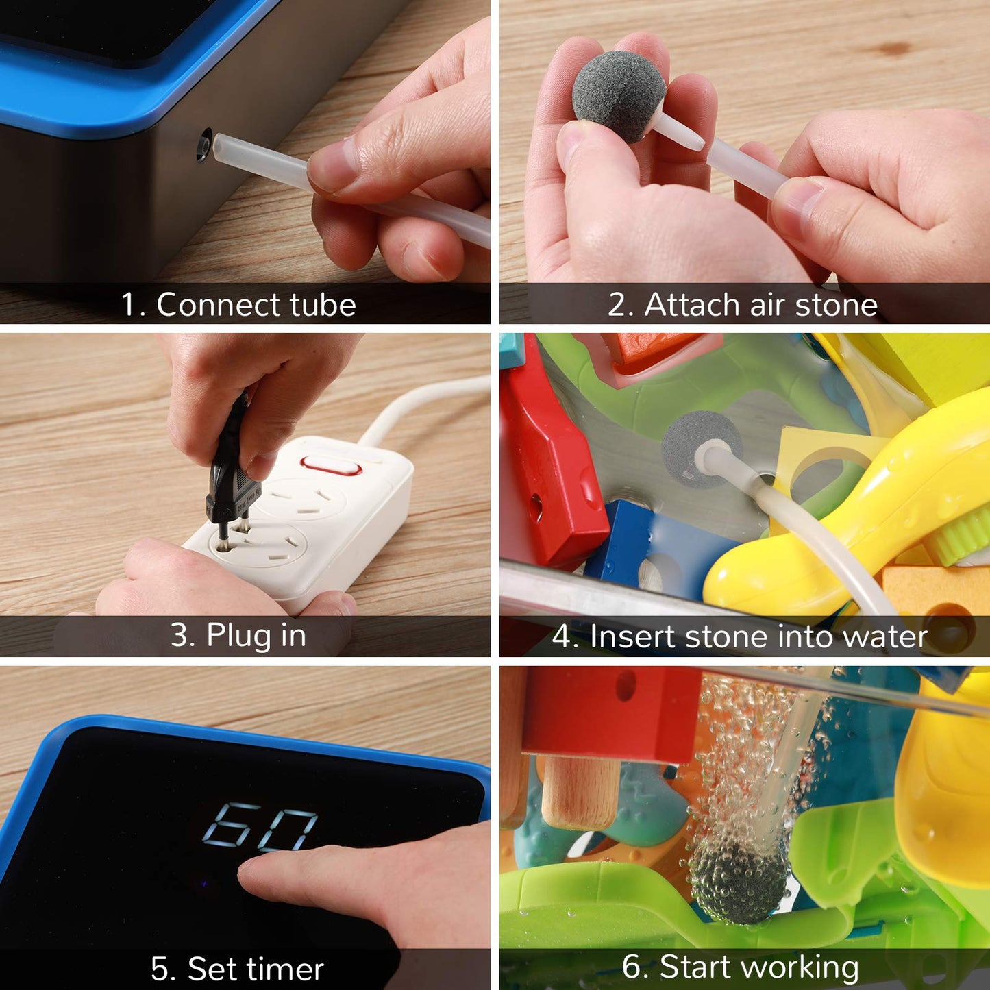 Airthereal AH1000 Portable Ozone Machine for Water and Air - 1000 mg/h, Multipurpose Liquid Ozonator with Negative Ion and Timer