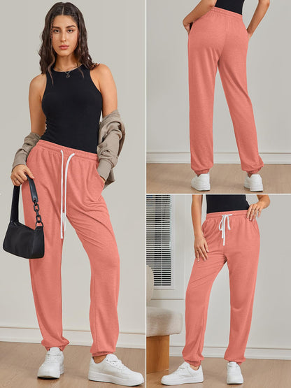 ATHMILE Halloween Baggy Sweatpants for Women with Pockets-Lounge Womens Pajams Pants-Womens Running Joggers Fall Clothes Outfits 2025 Orange Pink