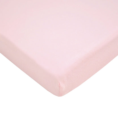 American Baby Company 100% Natural Cotton Fitted Mini Crib Sheet 38" x 24" - Soft & Breathable Small Nesting Portable Crib Sheet, Fits Pack N Play Mattresses, Baby Pink, for Boys & Girls