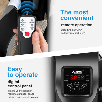 AODI Under Desk Elliptical Machine, Ellipse Leg Exerciser for Seniors Adults, Adjustable Speeds Elliptical Trainer with Remote Control, Quiet & Portable Mini Seated Pedal Exerciser for Home Office Use