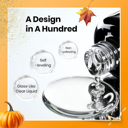 Beetles Blooming Gel - 15ml Clear Gel Polish Blossom Fall Halloween Nail for Spreading Effect Marble Natural Stone Watercolor Floral Print Soak off UV/LED Lamp Needed, Diy Nail Art Design Gift