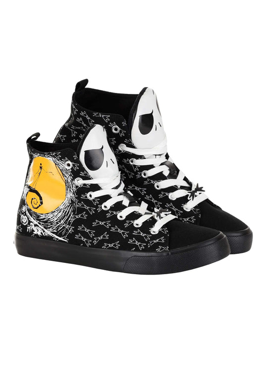 Adult Nightmare Before Christmas Jack Skellington Shoes | Officially Licensed Disney High Top Unisex Sneakers
