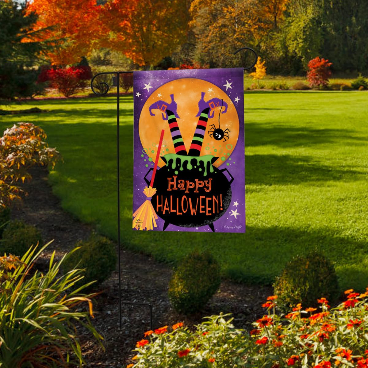 Briarwood Lane Witch Feet Halloween Garden Flag