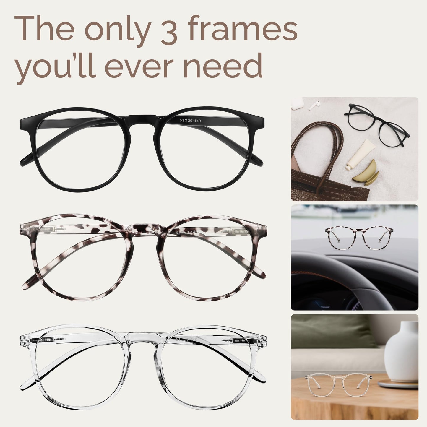 IBOANN Iconic Blue Light Glasses for Woman - Computer Glasses up to 99% Blue Light Blocking - Anti Eyestrain & UV Glare