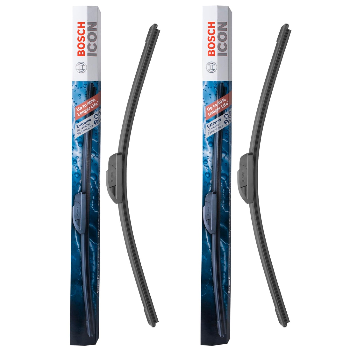 BOSCH 26A16A ICON Beam Wiper Blades - Driver and Passenger Side - Set of 2 Blades (26A & 16A)