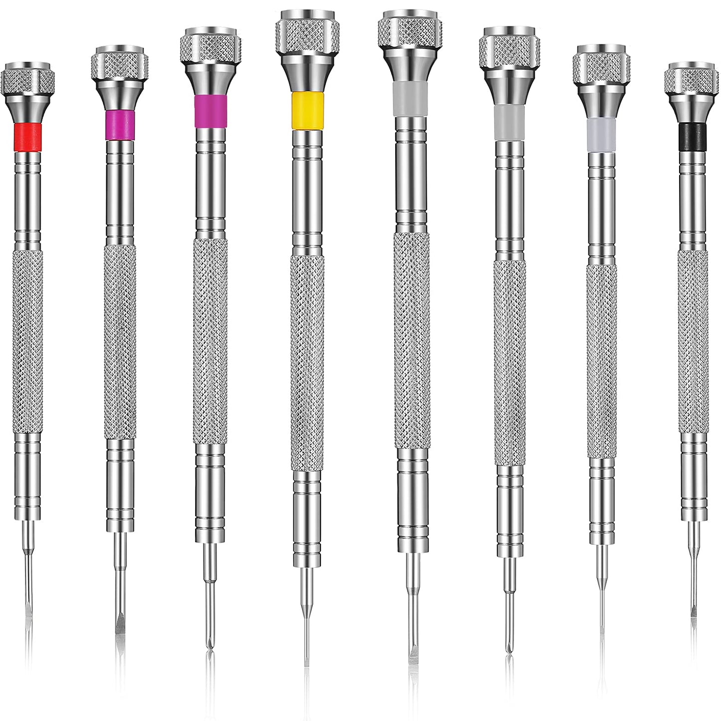 8 Pieces Precision Screwdriver, Jewelers Screwdriver Set, Watch Repair Screwdriver Set 0.6-1.6 mm, Micro Screwdriver for Watch Repair, Eyeglasses Repair, Jewelry Work, Electronics Repair
