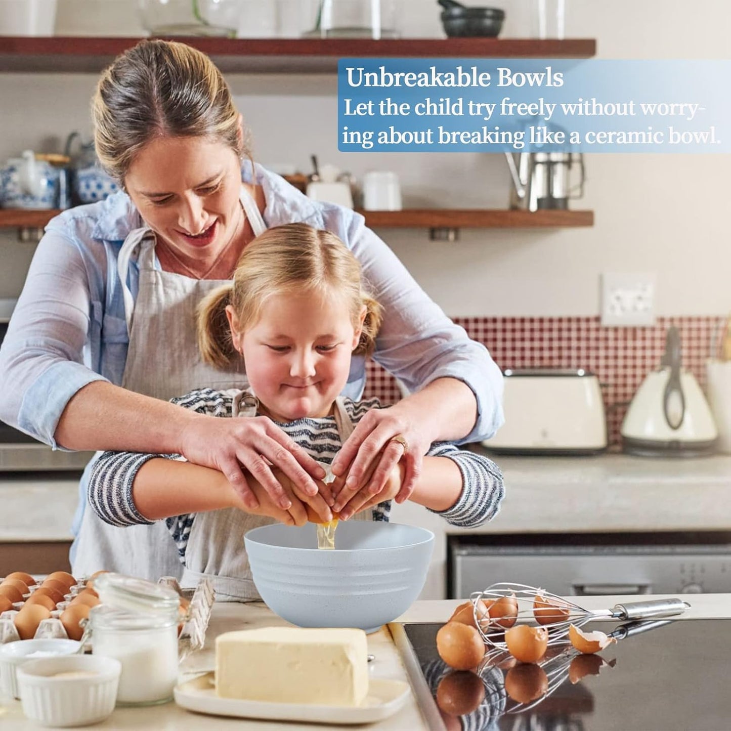 Homestockplus [Set of 6] 68 Oz Salad Bowls Large Serving Bowls Unbreakable Ramen Bowl for Salad, Soup, Ramen, Noodle, Oatmeal, Snack Apply to Kitchen, Freezer,Dishwasher & Microwave Safe