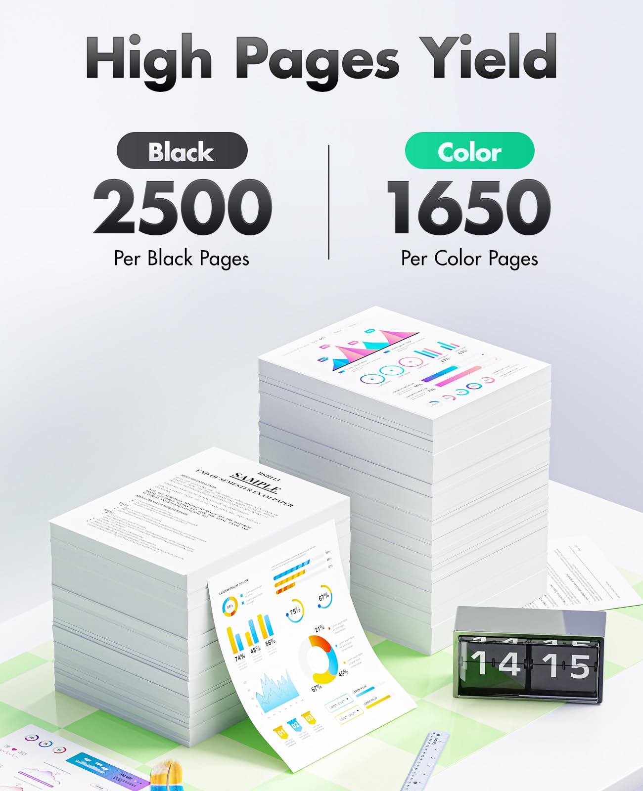 936e 936XL Ink Cartridges 4-Pack High Yield with Chip Replacement for HP 936 936e Ink Compatible with HP OfficeJet Pro 9125e 9135e 9110b 9128e 9130b Wide Format 9730e OfficeJet 9122e Inkjet Printer