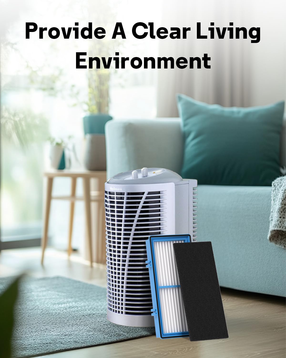 Aer1 Filter Replacement for Holmes Air Puri-fiers, 4 True HEPA Filters + 8 Carbon Booster Filters, HAPF30AT