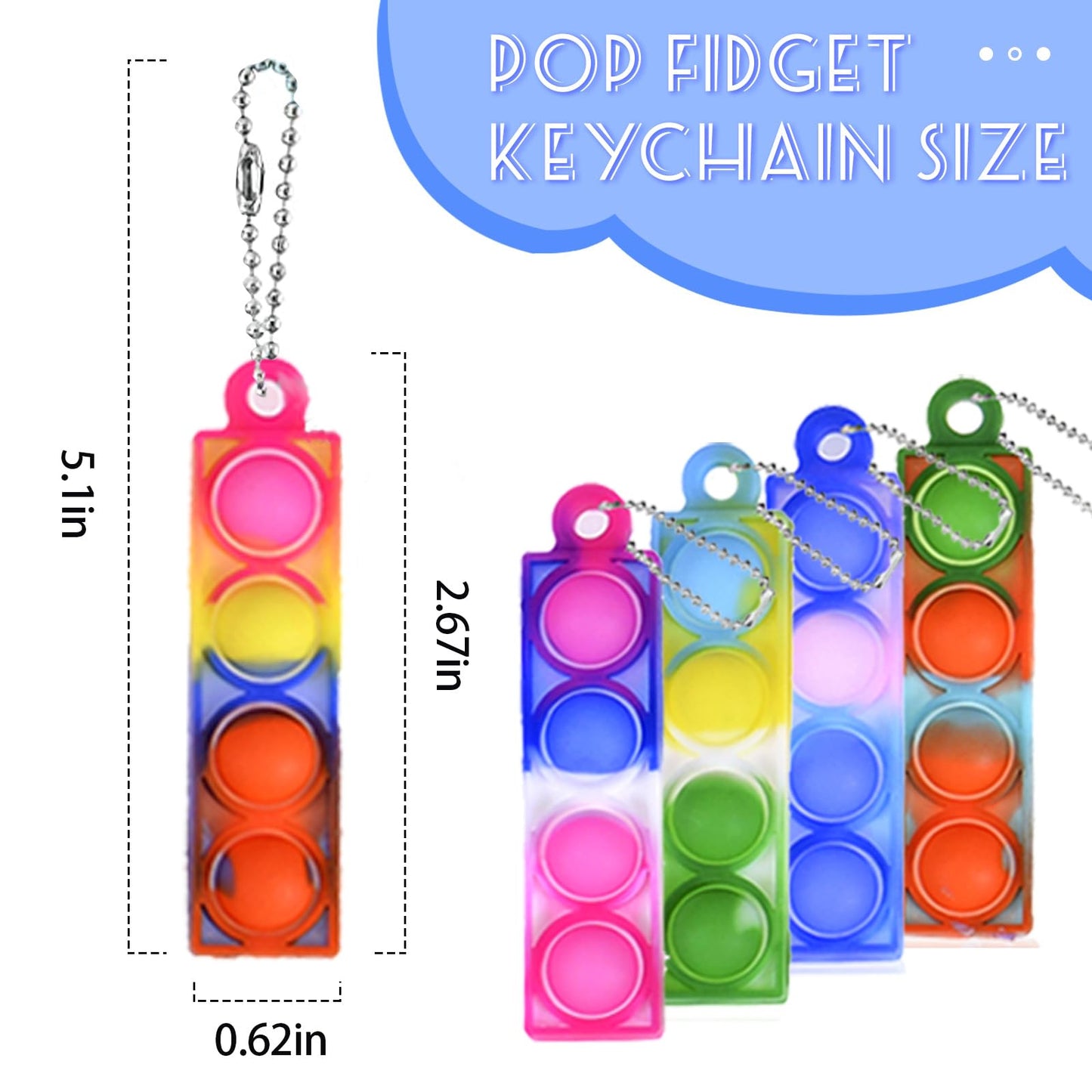 75Pcs Party Favors for Kids 3-5 4-8 Fidget Toys Bulk Mini Pop Keychain Sensory Toys Stocking Stuffers Birthday Carnival Treasure Classroom Prizes Stress Relief Toy Easter Eggs Fillers