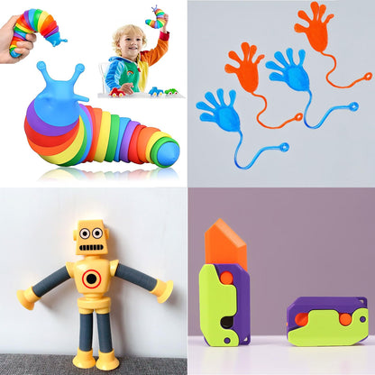 80 Pack Fidget Toys Pack,Pop Its Relieves Stress and Anxiety Sensory Toy for Kids Girls Adults ADHD,Christmas Party Favor,Classroom Rewards Prizes,Pinata Stuffers,Bulk Rewards Boxfor Boys and Girls