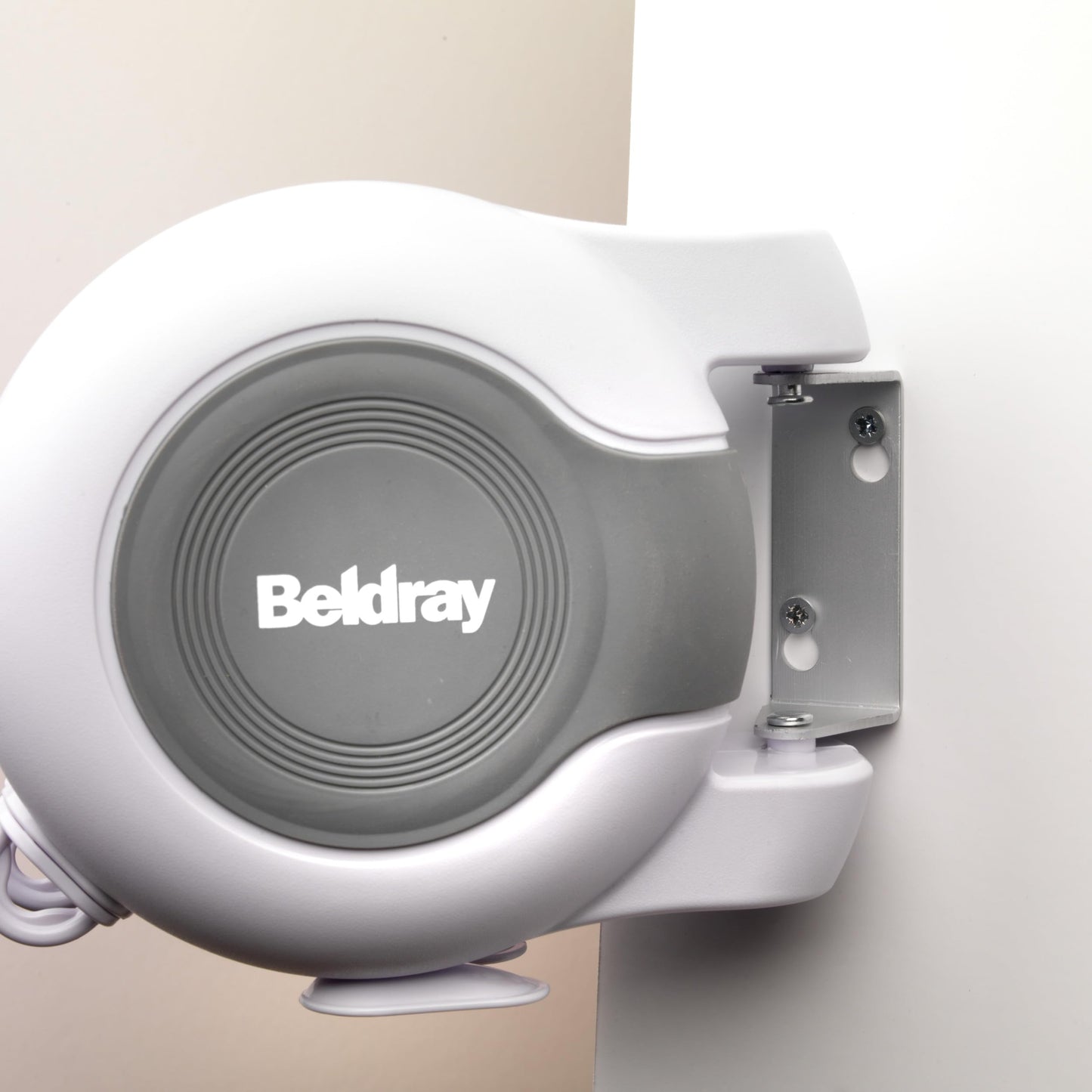 Beldray LA027016 Retractable Washing Lines - 2 x 13m Double Reel Clothesline, Extendable, Outdoor & Indoor Use, Naturally Dry Laundry, Wall Mounted Airer, Pivoting Wall Bracket & Fittings Included