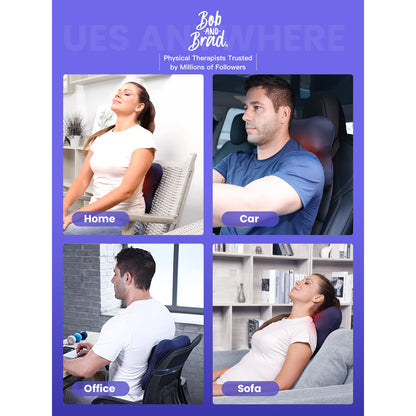 BOB AND BRAD Cordless Back Massager with Heat FSA HSA Eligible, Shiatsu Neck Massager for Pain Relief Deep Tissue, 3D Kneading Massage Pillow for Muscle Pain Relief, Fathers Day Birthday Gifts for Dad