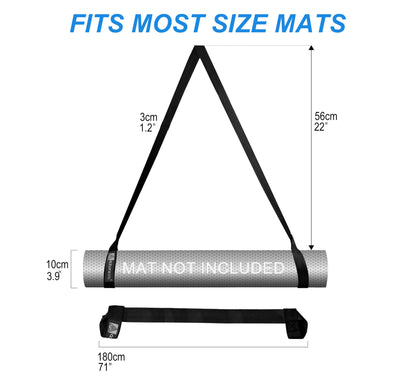 A AZURELIFE [MAT NOT Included] Yoga Mat Sling, Yoga Mat Straps for Carrying, Easy-Cinch Yoga Mat Holder Strap