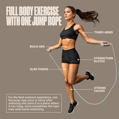 Adjustable Jump Rope for Fitness and Exercise – Skipping Rope for Cardio, Boxing, and Weight Loss – Speed Rope perfect for Men & Women