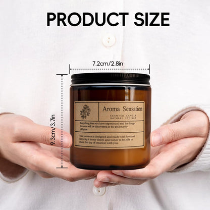 ARCASA Organic Soy Candles - Fall Scented, Misty Forest 7oz