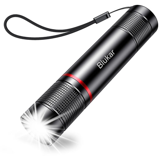 Blukar Flashlight Rechargeable, High Lumens Flashlight, Super Bright Small LED Flash Light- Zoomable, Adjustable Brightness, Long Lasting for Camping, Outdoors and Home Emergency