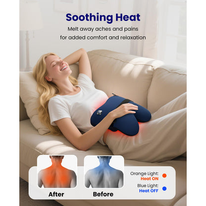 BOB AND BRAD Cordless Back Massager with Heat FSA HSA Eligible, Shiatsu Neck Massager for Pain Relief Deep Tissue, 3D Kneading Massage Pillow for Muscle Pain Relief, Fathers Day Birthday Gifts for Dad