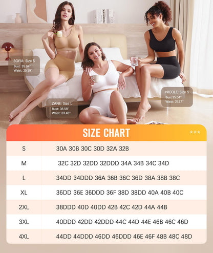 BESTENA Comfort Bra, 2 Pack Seamless Removable Pads Sleep Bras, Yoga Bra, Sports Bras for Women