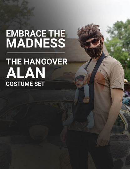 Hangover Las Vegas Party Alan Adult Halloween Costume Deluxe Set Movie Cosplay