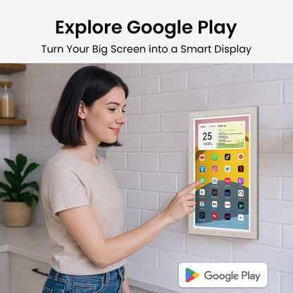ApoloSign Digital Calendar: Electronic Calendar, Smart Touchscreen Interactive Display for Chore Chart, Family Schedules Planner, Supports All Apps via Google Play (Gray, 15.6-inch)