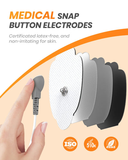 AVCOO 30 Modes TENS EMS Unit Compact Muscle Stimulator for Pain Relief of Back, Shoulder, Neck, Rechargeable & Portable Dual Channel EMS Muscle Stimulator with 30 Intensity Levels, 12 Electrode Pads