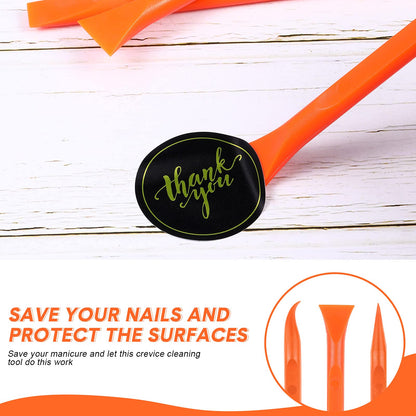 9 Pieces Plastic Scraper Tool Scratch Free Crevice Cleaning Sticker Remover Tool Multipurpose Non Scratch Scrapers for Tight Spaces, Kitchen, Crevices, Auto Detailing, Paint