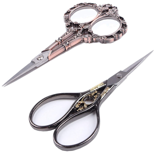 BIHRTC Vintage Plum Blossom Clouds Sewing Scissors for Embroidery, Sewing, Craft, Art Work & Everyday Use - Pack of 2,1pc Per Design