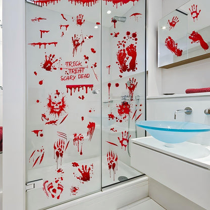 95 Pcs Halloween Window Clings, Halloween Window Decorative Stickers for Decorations Holiday Outside Decorations(8x12inch)