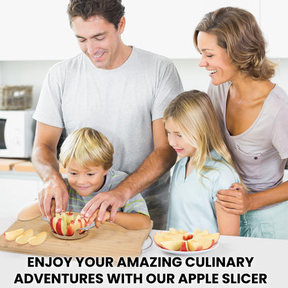 AUBENR 4.72 Inch Extra Large Apple Slicer with 12 Blades - Professional Heavy Duty Apple Cutter -304 Stainless Steel Apple Corer Tool - Sharp Apple Slicer and Corer - Easy to Use - Dishwasher Safe