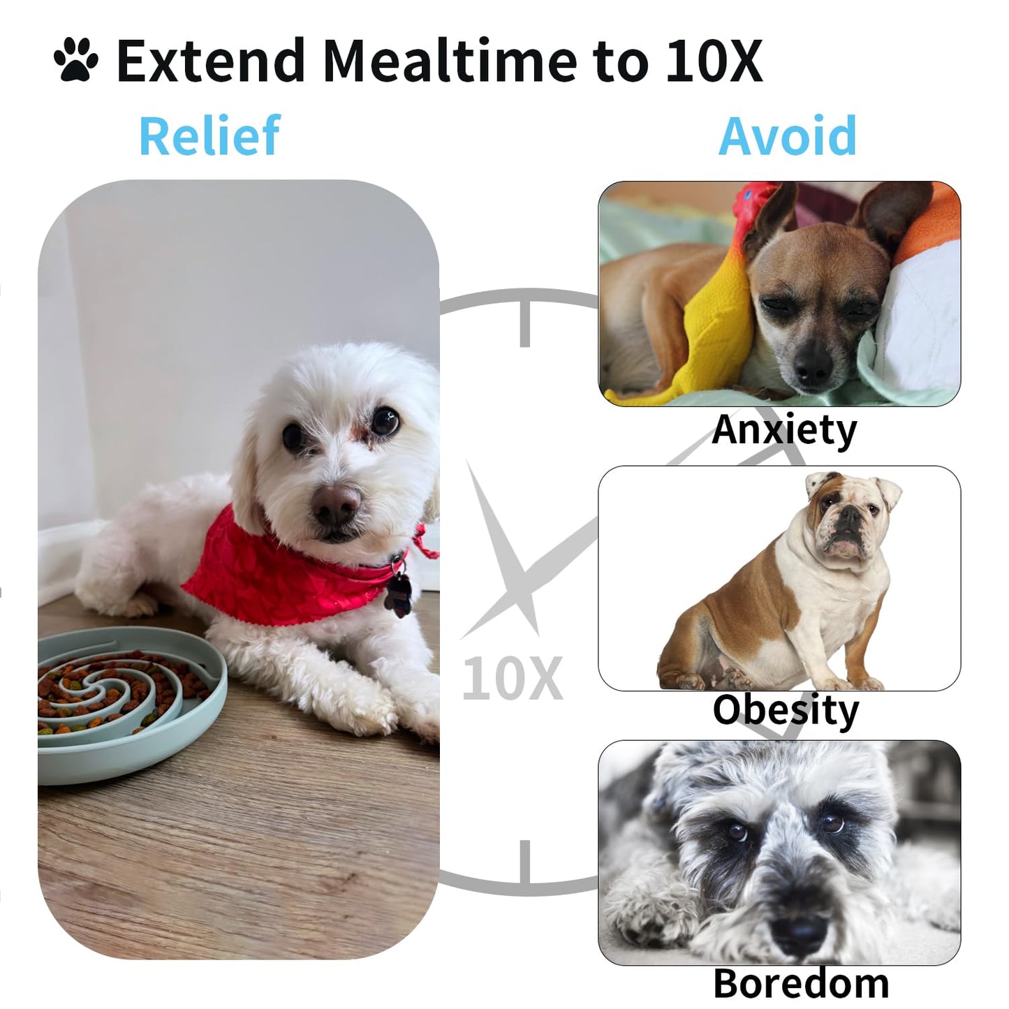 Bifeaw Dog Puzzle Bowl - Silicone Slow Feeder Dog Bowls for Healthy Eating - Puppy Slow Feeder Non-Slip Design Dishwasher Microwave Safe (Grey Green)