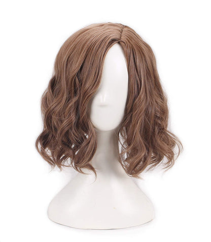 BoMing Man's Short Curly Brown Cosplay Wig Halloween Costume Wig