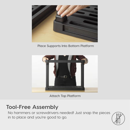 IRIS USA 5-Shelf Light Duty Plastic Storage Shelves, 250lb Capacity, 64"H x 24"W x 12"D, Medium Modular Shelving Unit Storage Organizer for Garage, Home, Bathroom & Laundry, Storage Rack - Black