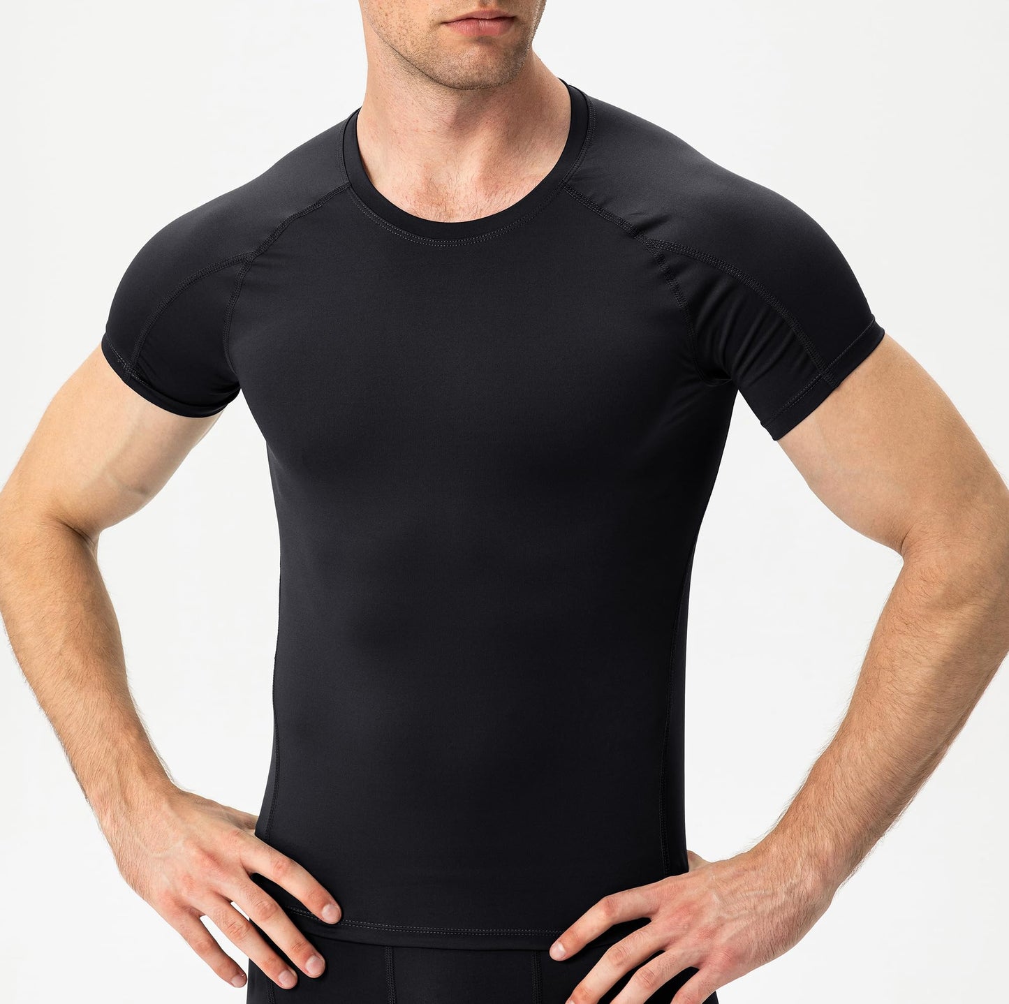 2/3 Pack Men's Compression Shirts Short Sleeve Workout T-Shirt Cool Dry Undershirts Baselayer Sports Shirt Running Tops