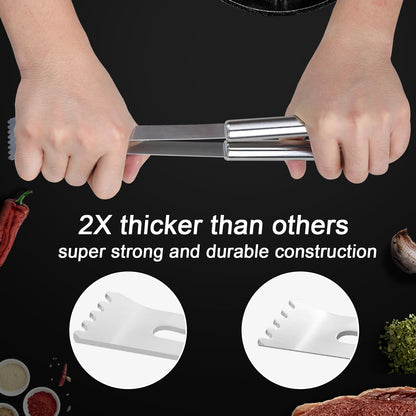 Anpro Grilling Accessories Grill Kit- Grill Set, Grilling Utensil Set, BBQ Accessories, BBQ Kit, BBQ Grill Tools, Grilling Gifts for Father's Day, Smoker, Camping, Kitchen,21 PCS-Standard Silver