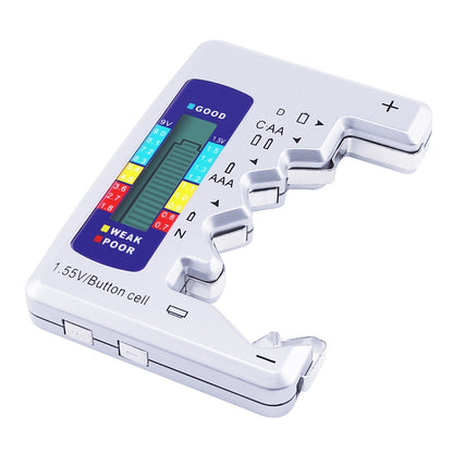 Battery Tester Universal Battery Checker with LCD Display Digital Multi Purpose Small Battery Checker for All Battery C AA AAA D N 9V 6F22 1.5V Button Cell Batteries