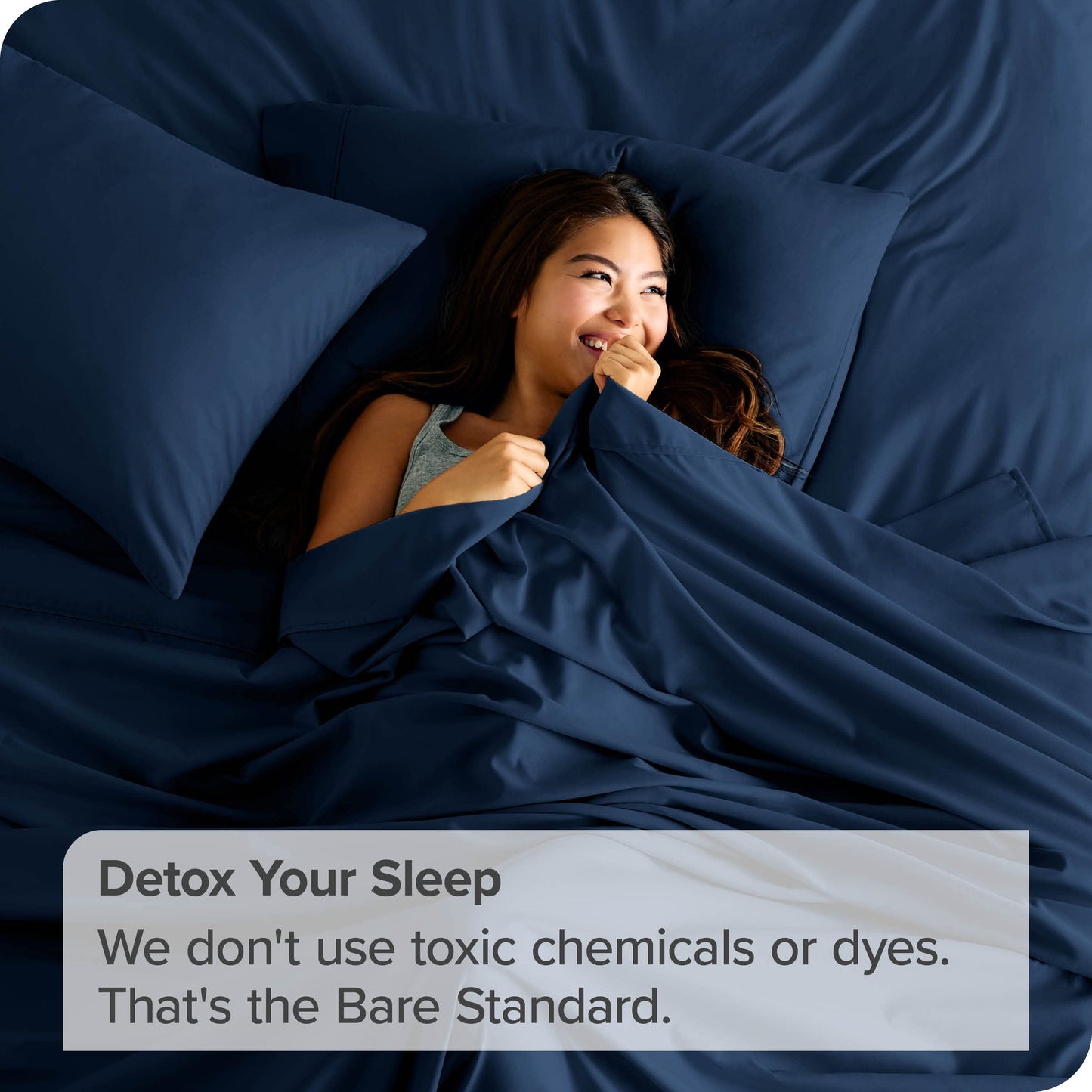 Bare Home Extra Long Flat Sheet - Premium 1800 Ultra-Soft - Hotel Luxury - Double Brushed - Easy Care - 1 Extra Long Flat Sheet Only (Twin/Twin XL, Dark Blue)