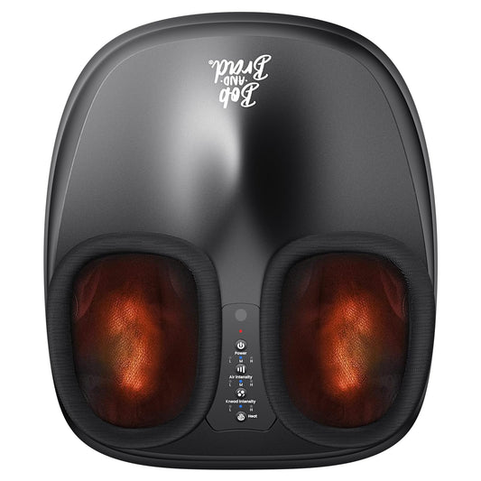 BOB AND BRAD Foot Massager with Heat,FSA HSA Eligible,Shiatsu Deep Kneading Electric Feet Massager Machine for Plantar Fasciitis, Men Size 12